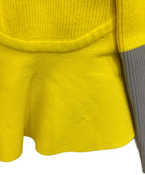 OMMO（オーエムエムオー）OMMO (オーエムエムオー) BLOCKING PEPLUM KT CD イエロー サイズ:38の古着・服飾アイテム