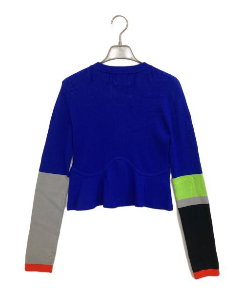OMMO（オーエムエムオー）OMMO (オーエムエムオー) BLOCKING PEPLUM KT CD ブルー サイズ:38の古着・服飾アイテム