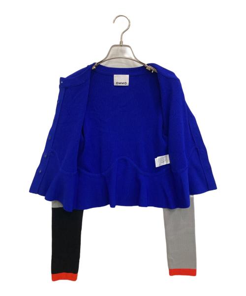 OMMO（オーエムエムオー）OMMO (オーエムエムオー) BLOCKING PEPLUM KT CD ブルー サイズ:38の古着・服飾アイテム