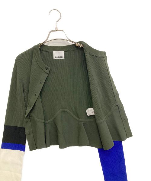 OMMO（オーエムエムオー）OMMO (オーエムエムオー) BLOCKING PEPLUM KT CD オリーブ サイズ:38の古着・服飾アイテム