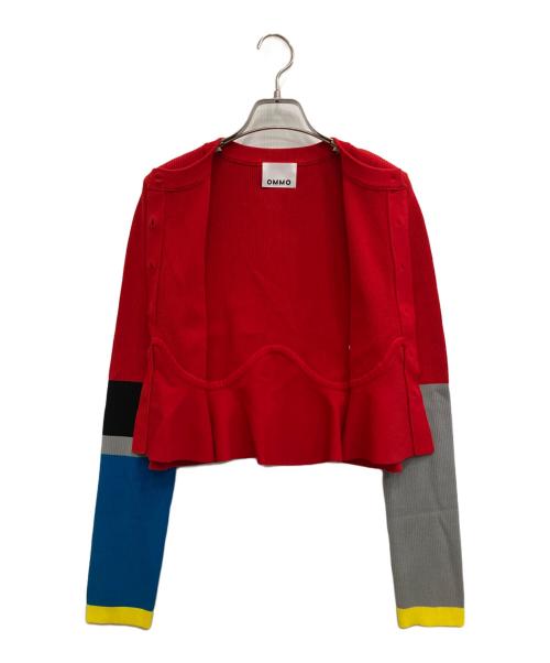 OMMO（オーエムエムオー）OMMO (オーエムエムオー) BLOCKING PEPLUM KT CD レッド サイズ:38の古着・服飾アイテム