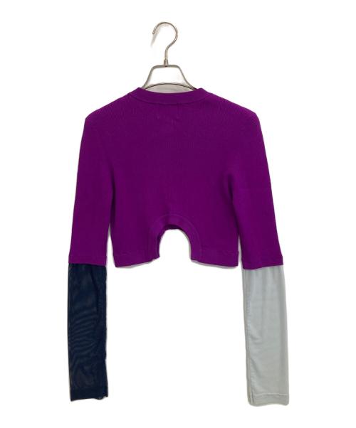 OMMO（オーエムエムオー）OMMO (オーエムエムオー) CIRCLE CUT SHERR SLEEVE KT CD パープル サイズ:38の古着・服飾アイテム