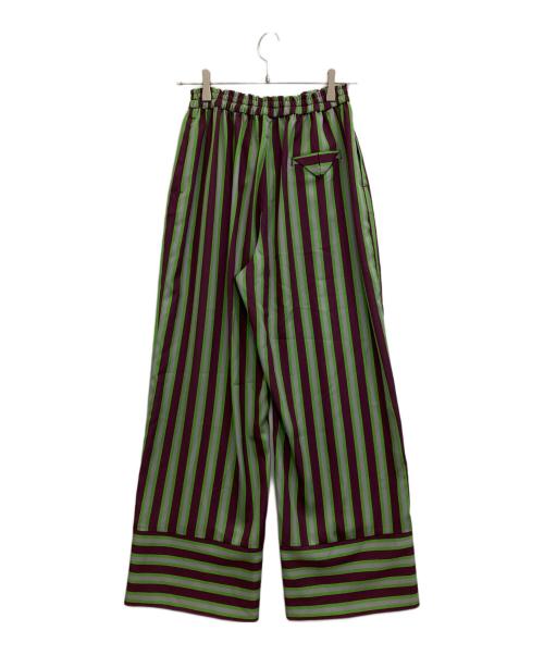 OMMO（オーエムエムオー）OMMO (オーエムエムオー) MULTI STRIPE PT パープル サイズ:38の古着・服飾アイテム