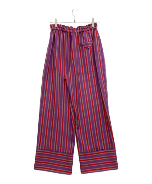 OMMO（オーエムエムオー）OMMO (オーエムエムオー) MULTI STRIPE PT パープル サイズ:38の古着・服飾アイテム