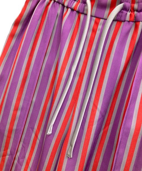 OMMO（オーエムエムオー）OMMO (オーエムエムオー) MULTI STRIPE PT パープル サイズ:38の古着・服飾アイテム