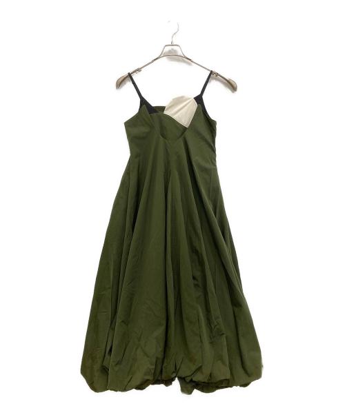 OMMO（オーエムエムオー）OMMO (オーエムエムオー) LAYERED BALLOON CAMI OP オリーブ サイズ:Freeの古着・服飾アイテム