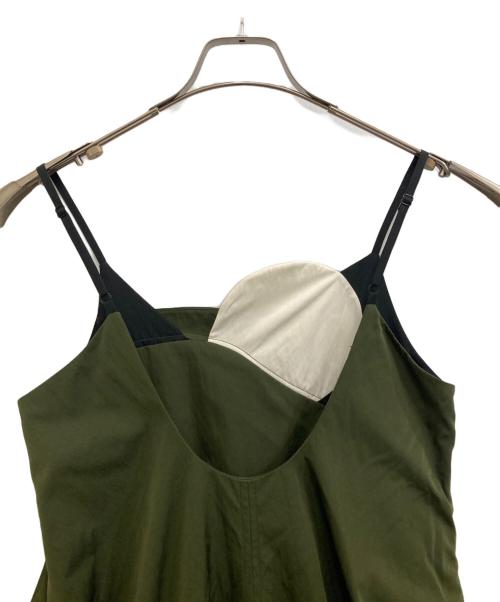 OMMO（オーエムエムオー）OMMO (オーエムエムオー) LAYERED BALLOON CAMI OP オリーブ サイズ:Freeの古着・服飾アイテム