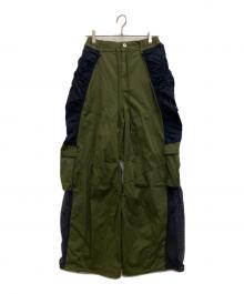 MAISON SPECIAL（メゾンスペシャル）の古着「Bicolor Cargo Pants」｜オリーブ
