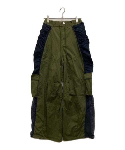 MAISON SPECIAL（メゾンスペシャル）MAISON SPECIAL (メゾンスペシャル) Bicolor Cargo Pants オリーブ サイズ:38の古着・服飾アイテム