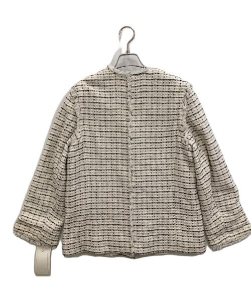 FRAY ID（フレイ アイディー）FRAY ID (フレイ アイディー) ツイード2wayジャケット ホワイト 未使用品の古着・服飾アイテム