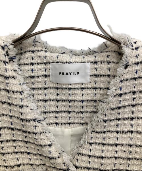 FRAY ID（フレイ アイディー）FRAY ID (フレイ アイディー) ツイード2wayジャケット ホワイト 未使用品の古着・服飾アイテム