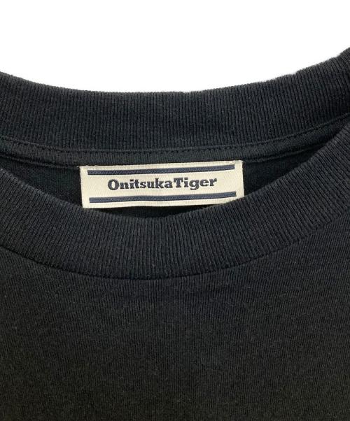 Onitsuka Tiger（オニツカタイガー）Onitsuka Tiger (オニツカタイガー) ラバーロゴTシャツ ブラック サイズ:Ｓの古着・服飾アイテム