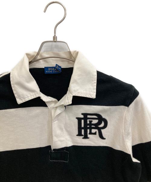 POLO RALPH LAUREN（ポロ・ラルフローレン）POLO RALPH LAUREN (ポロ・ラルフローレン) ポロシャツ ホワイト×ブラック サイズ:Ｍの古着・服飾アイテム