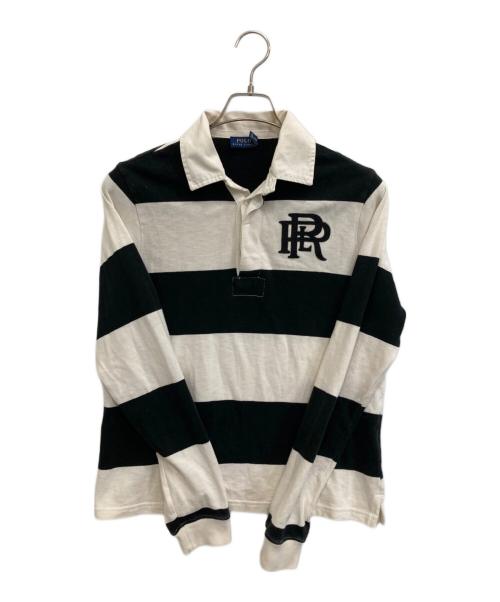 POLO RALPH LAUREN（ポロ・ラルフローレン）POLO RALPH LAUREN (ポロ・ラルフローレン) ポロシャツ ホワイト×ブラック サイズ:Ｍの古着・服飾アイテム