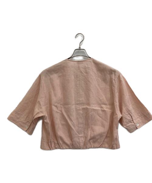 LE GLAZIK（ル グラジック）LE GLAZIK (ル グラジック) リネンシャツジャケット ピンク サイズ:36の古着・服飾アイテム