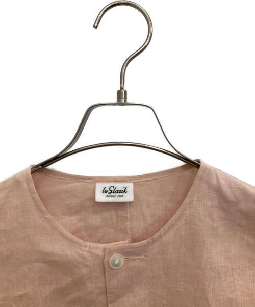 LE GLAZIK（ル グラジック）LE GLAZIK (ル グラジック) リネンシャツジャケット ピンク サイズ:36の古着・服飾アイテム