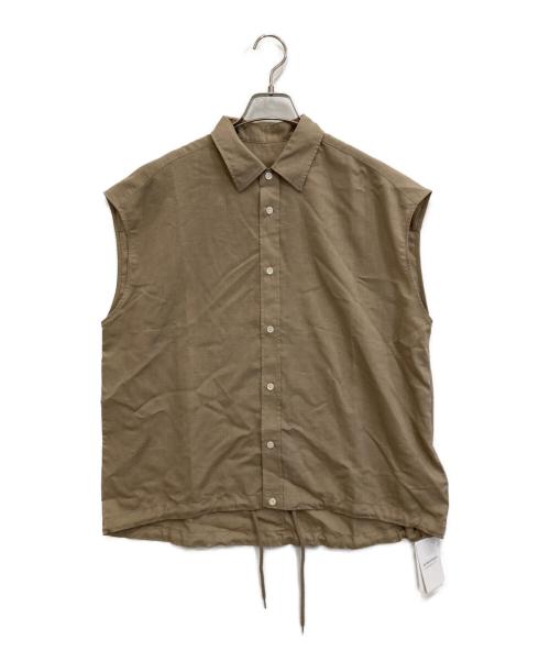 Spick and Span（スピック＆スパン）Spick and Span (スピック＆スパン) ソフトブロードフレンチヘムギャザーシャツ ベージュ サイズ:FREE 未使用品の古着・服飾アイテム