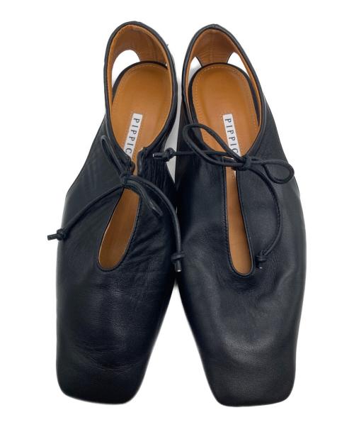 Pippichic（ピッピシック）Pippichic (ピッピシック) フラットシューズ ブラック サイズ:SIZE 37 1/2の古着・服飾アイテム