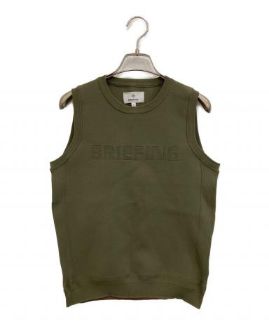 USED★BRIEFING Vネックベスト Mサイズ オリーブ 中古・古着通販】BRIEFING (ブリーフィング) ニットベスト オリーブ