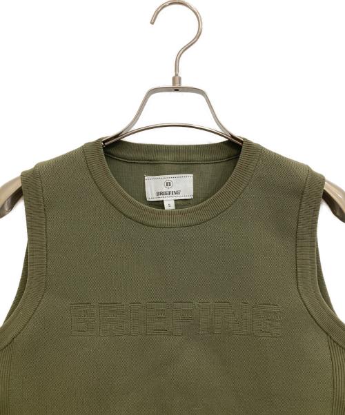 BRIEFING（ブリーフィング）BRIEFING (ブリーフィング) ニットベスト オリーブ サイズ:Ｓの古着・服飾アイテム