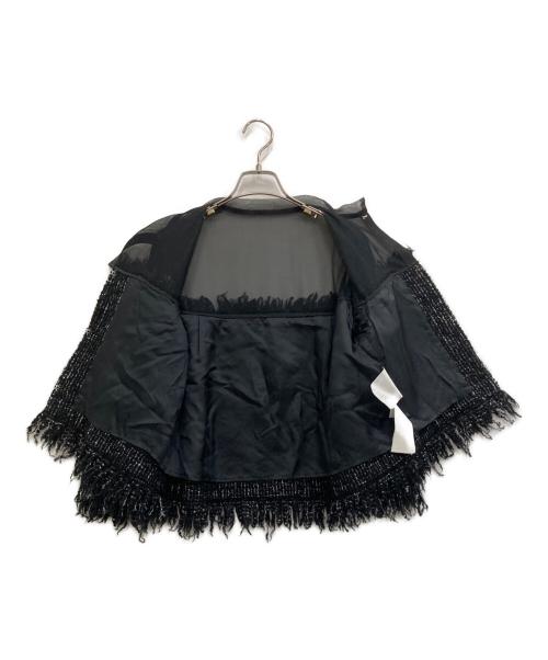 sacai（サカイ）sacai (サカイ) ツイード切替ジャケット ブラック サイズ:1の古着・服飾アイテム