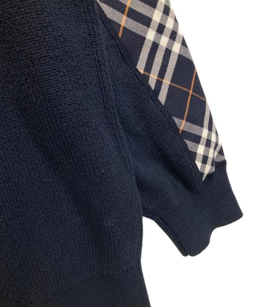 BURBERRY LONDON（バーバリーロンドン）BURBERRY LONDON (バーバリーロンドン) クルーネックニット ネイビー サイズ:Lの古着・服飾アイテム
