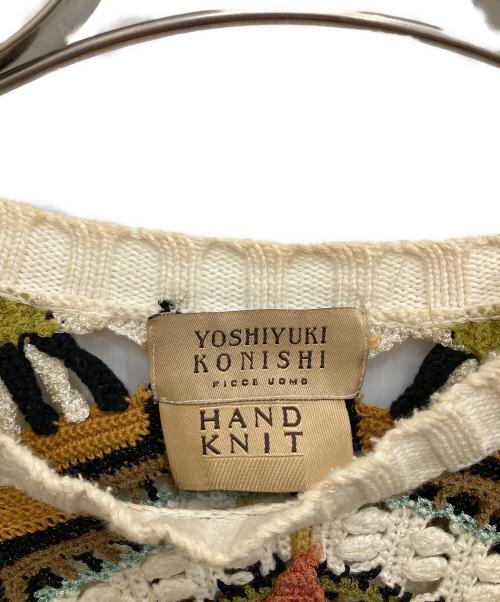 YOSHIYUKI KONISHI（ヨシユキコニシ）YOSHIYUKI KONISHI (ヨシユキコニシ) 半袖ニット アイボリー サイズ:FREEの古着・服飾アイテム