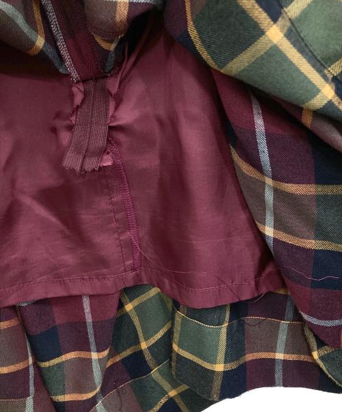 Vivienne Westwood RED LABEL（ヴィヴィアンウエストウッドレッドレーベル）Vivienne Westwood RED LABEL (ヴィヴィアンウエストウッドレッドレーベル) チェックミニスカート ボルドー サイズ:2の古着・服飾アイテム