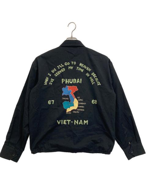 NO BRAND（ノーブランド）NO BRAND (ノーブランド) ベトナムジャケット ブラック サイズ:Ｌの古着・服飾アイテム