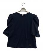 BLUE LABEL CRESTBRIDGEブルーレーベルクレストブリッジ）の古着「スリーブコンシャスカットソー」｜ネイビー