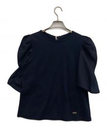 BLUE LABEL CRESTBRIDGE（ブルーレーベルクレストブリッジ）の古着「スリーブコンシャスカットソー」｜ネイビー