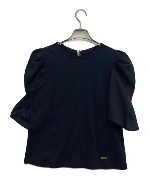 BLUE LABEL CRESTBRIDGE（ブルーレーベルクレストブリッジ）BLUE LABEL CRESTBRIDGE (ブルーレーベルクレストブリッジ) スリーブコンシャスカットソー ネイビー サイズ:38の古着・服飾アイテム