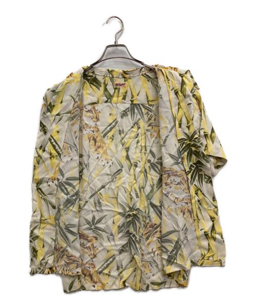 Sun Surf（サンサーフ）Sun Surf (サンサーフ) 笹虎柄アロハシャツ イエロー サイズ:Mの古着・服飾アイテム