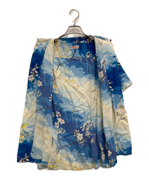 Sun Surf（サンサーフ）Sun Surf (サンサーフ) 桜アロハシャツ ブルー サイズ:Sの古着・服飾アイテム