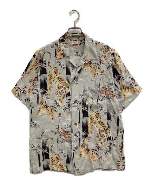 Sun Surf（サンサーフ）Sun Surf (サンサーフ) TIGER&BAMBOOアロハシャツ グレー サイズ:Mの古着・服飾アイテム