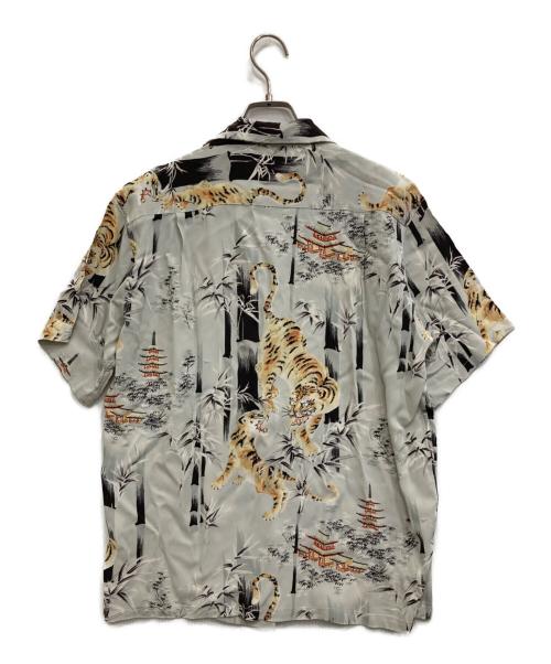 Sun Surf（サンサーフ）Sun Surf (サンサーフ) TIGER&BAMBOOアロハシャツ グレー サイズ:Mの古着・服飾アイテム
