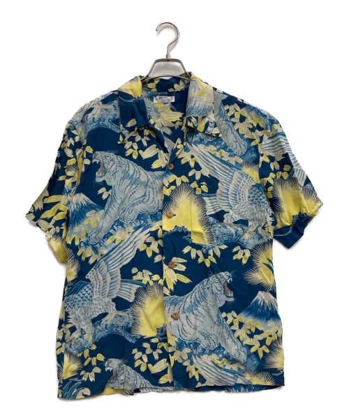 Sun Surf（サンサーフ）Sun Surf (サンサーフ) 和柄アロハシャツ ブルー サイズ:Mの古着・服飾アイテム