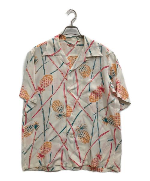 Sun Surf（サンサーフ）Sun Surf (サンサーフ) PINEAPPLE & CANEアロハシャツ ホワイト サイズ:Mの古着・服飾アイテム