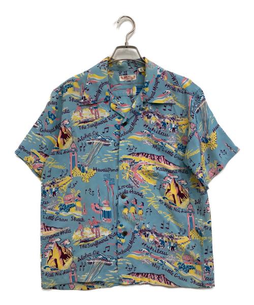Sun Surf（サンサーフ）Sun Surf (サンサーフ) THE SONG OF HAWAIIアロハシャツ スカイブルー サイズ:Sの古着・服飾アイテム