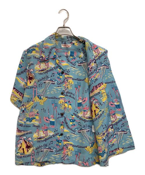Sun Surf（サンサーフ）Sun Surf (サンサーフ) THE SONG OF HAWAIIアロハシャツ スカイブルー サイズ:Sの古着・服飾アイテム