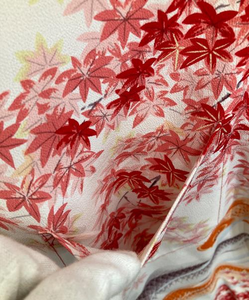 Sun Surf（サンサーフ）Sun Surf (サンサーフ) MAPLE UNDER CARPSアロハシャツ ホワイト×レッド サイズ:Ｓの古着・服飾アイテム