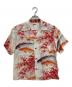 Sun Surf（サンサーフ）の古着「MAPLE UNDER CARPSアロハシャツ」｜ホワイト×レッド