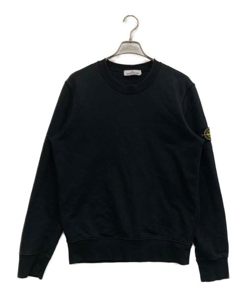 STONE ISLAND（ストーンアイランド）STONE ISLAND (ストーンアイランド) ロゴパッチクルーネックスウェット ブラック サイズ:Mの古着・服飾アイテム