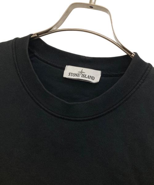 STONE ISLAND（ストーンアイランド）STONE ISLAND (ストーンアイランド) ロゴパッチクルーネックスウェット ブラック サイズ:Mの古着・服飾アイテム