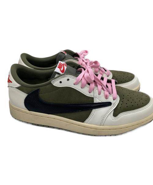 NIKE（ナイキ）NIKE (ナイキ) Travis Scott (トラヴィススコット) ローカットスニーカー オリーブ サイズ:27の古着・服飾アイテム