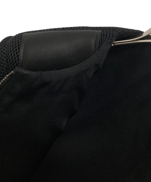 NEIL BARRETT（ニールバレット）NEIL BARRETT (ニールバレット) レザー切替メッシュジャケット ブラック サイズ:38の古着・服飾アイテム