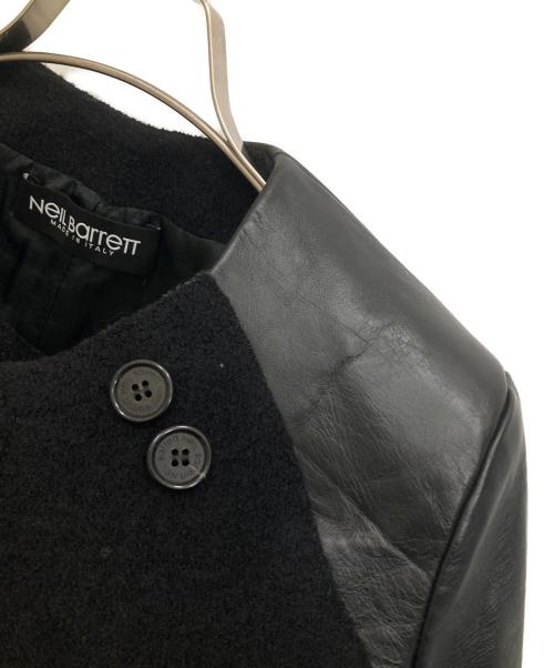 NEIL BARRETT（ニールバレット）NEIL BARRETT (ニールバレット) レザー切替ジャケット ブラック サイズ:38の古着・服飾アイテム
