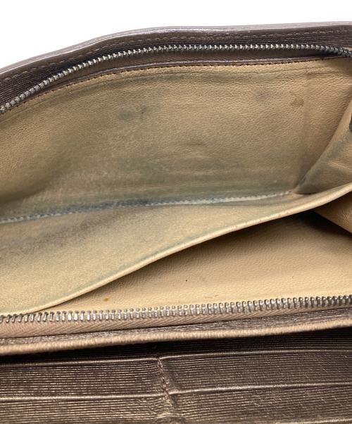 BOTTEGA VENETA（ボッテガベネタ）BOTTEGA VENETA (ボッテガベネタ) イントレチャート長財布 ブラウンの古着・服飾アイテム