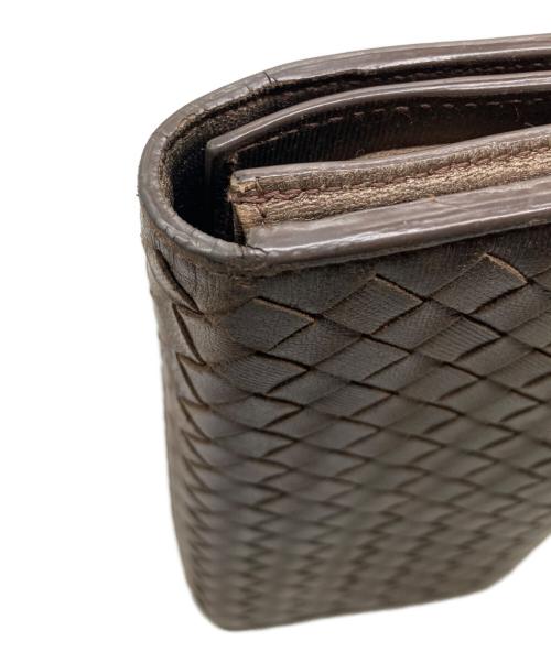 BOTTEGA VENETA（ボッテガベネタ）BOTTEGA VENETA (ボッテガベネタ) イントレチャート長財布 ブラウンの古着・服飾アイテム
