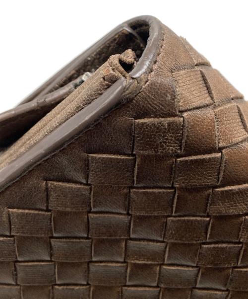 BOTTEGA VENETA（ボッテガベネタ）BOTTEGA VENETA (ボッテガベネタ) イントレチャート長財布 ブラウンの古着・服飾アイテム